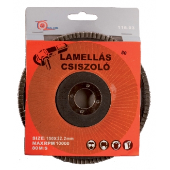 Lamellás csiszoló 150 mmx22 mm