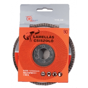 Lamellás csiszoló 125 mmx22 mm