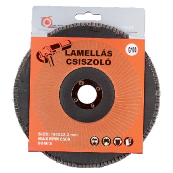 Lamellás csiszoló 180 mmx22 mm